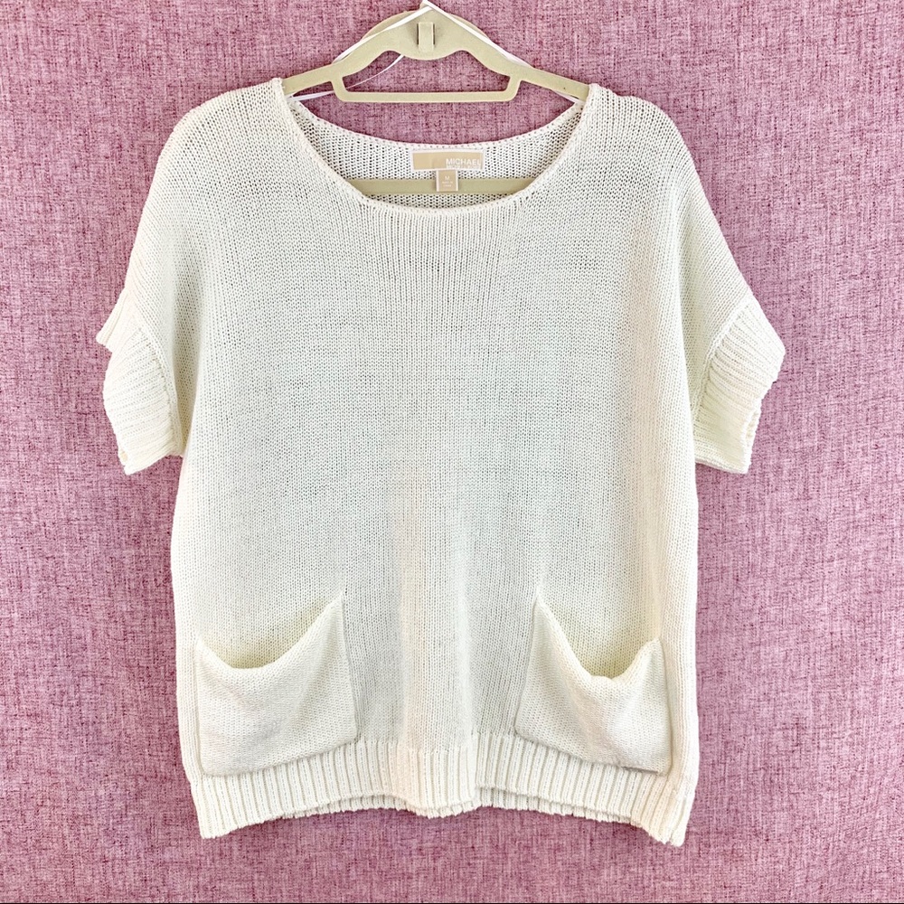 Michael Kors Off White Pullover Boxy Sweater M